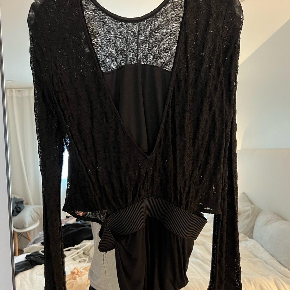 Zara lace bodysuit with open back